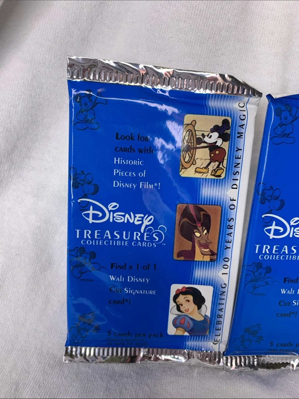 Disney Treasures Collectible Cards - Blue Packaging set of three